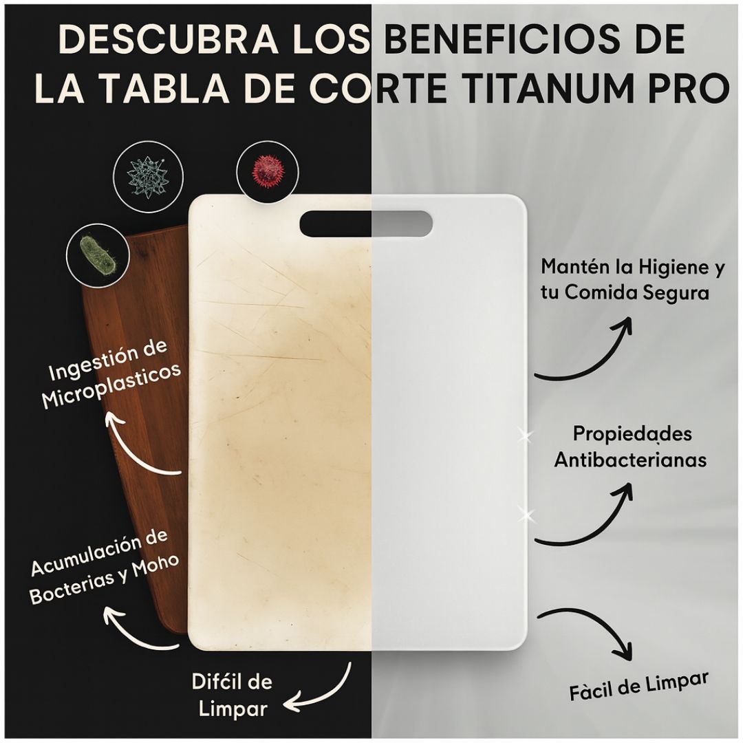 Tabla de Titanio Pro - Cortes Precisos e Higiene Máxima