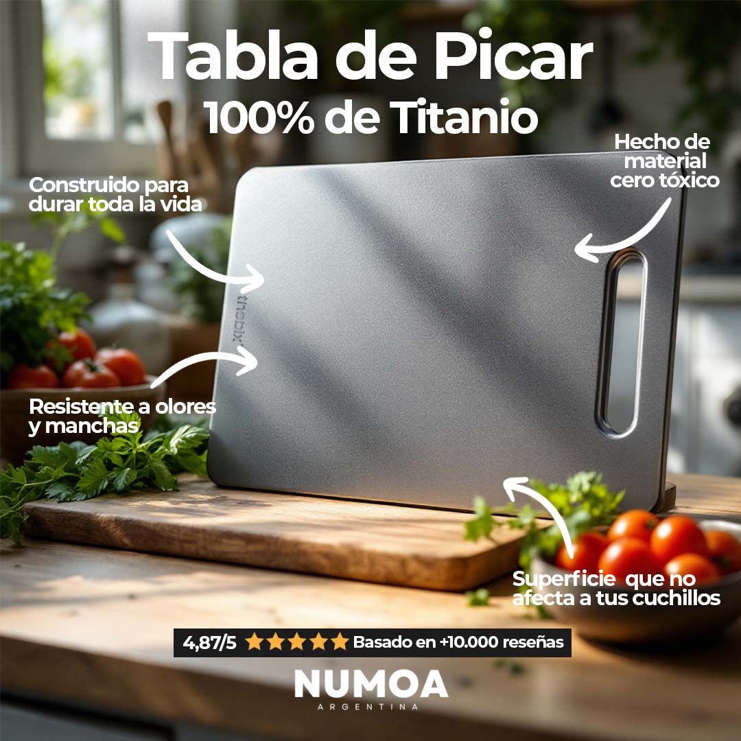 Tabla de Titanio Pro - Cortes Precisos e Higiene Máxima